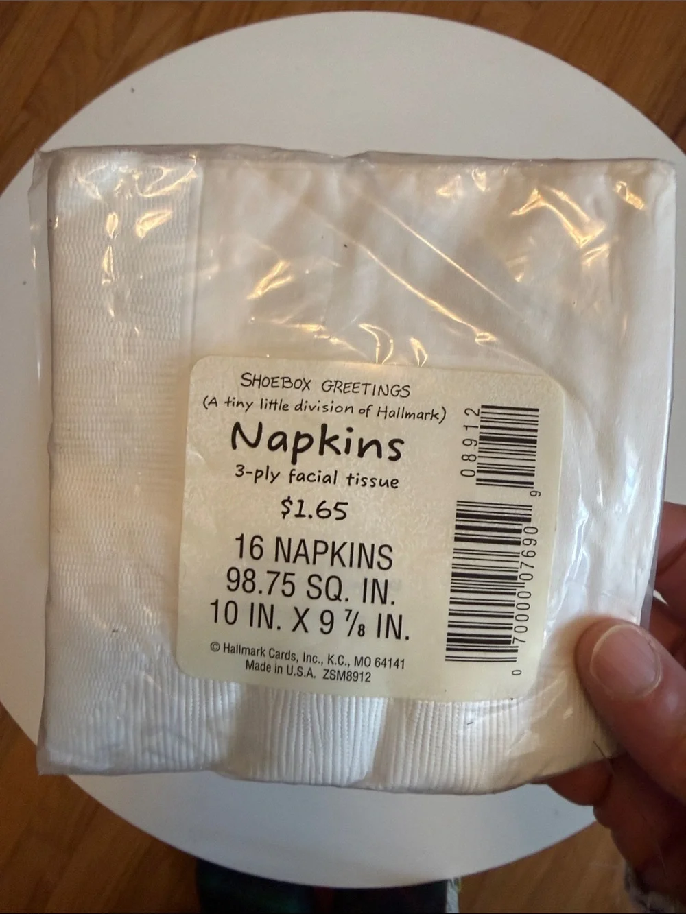 New two pack of Hallmark ShoeBox napkins